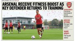 Arsenal Receive Fitness Boost as Key Defender Returns to Training